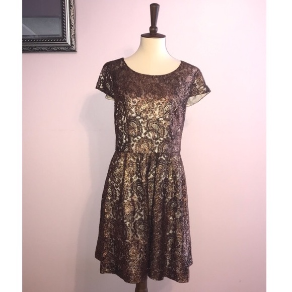 bronze cocktail dress